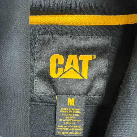 NEW Cat Caterpillar Men's M Black Hoodie Sweatshirt  Pullover Workwear - Picture 7 of 8